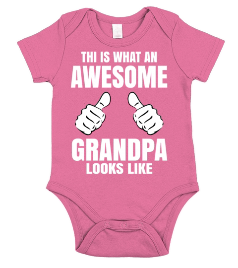 This is what an awesome Grandpa looks like Short Sleeve Baby One-Piece