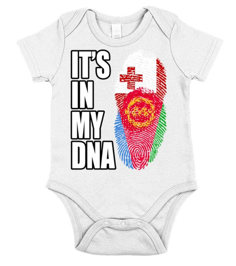 Tongan And Eritrean Mix Heritage DNA Flag Short Sleeve Baby One-Piece