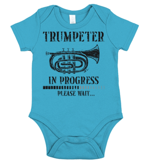 Trumpet Player Vintage Trumpeter Short Sleeve Baby One-Piece