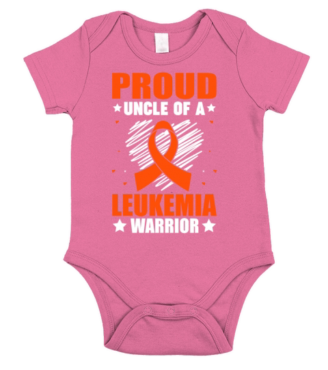 Uncle Leukemia Cancer Awareness Warrior Support Or Short Sleeve Baby One-Piece