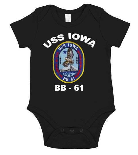 USS Iowa (BB-61) for Dark Colors shirt Short Sleeve Baby One-Piece