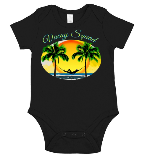 Vacay Squad Funny Beach Summer Vacation Short Sleeve Baby One-Piece