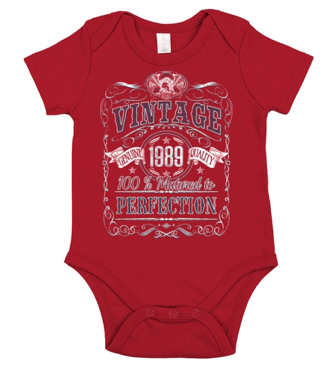Vinage 1989 birthday year of birth 1989 gift Short Sleeve Baby One-Piece
