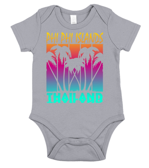 vintage phi phi islands thailand Short Sleeve Baby One-Piece