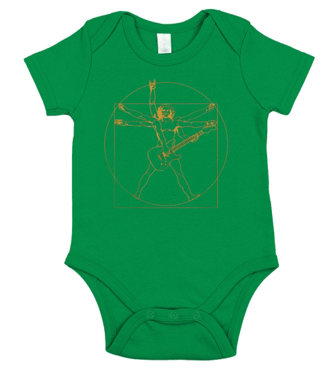 VITRUVIAN GUITAR MAN Short Sleeve Baby One-Piece