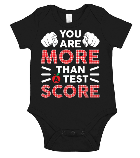 You Are More Than A Test Score Funny Teacher Short Sleeve Baby One-Piece