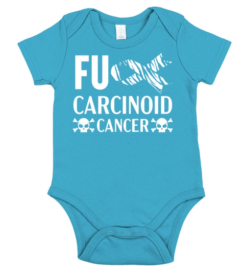 Zebra Stripes Carcinoid Cancer Awareness Short Sleeve Baby One-Piece