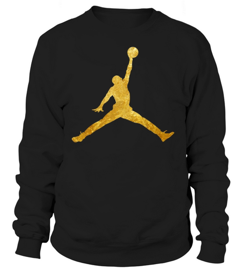 Gold Jordan Logo shirt Sweatshirt Unisex