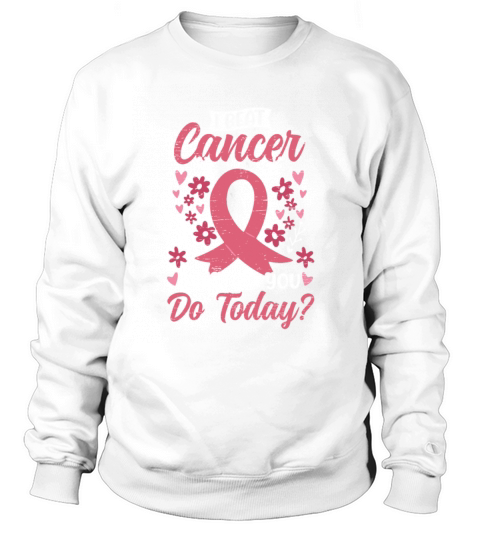 I Beat Cancer Pink Ribbon - Breast Cancer Sweatshirt Unisex