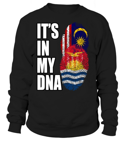 Malaysian And Kiribati Mix Heritage DNA Flag Sweatshirt Unisex