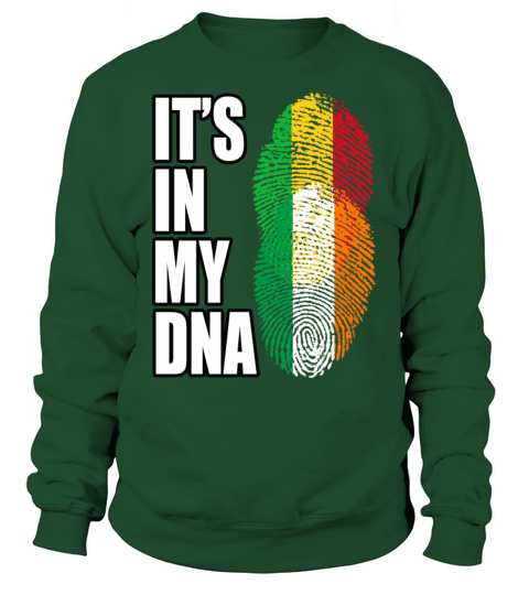 Malian And Irish Mix Heritage DNA Flag Sweatshirt Unisex
