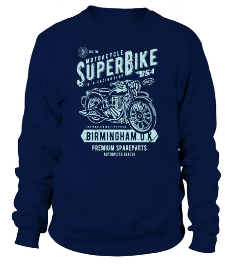 Motorcycle Superbike Retro Vintage Distressed Design Sweatshirt Unisex