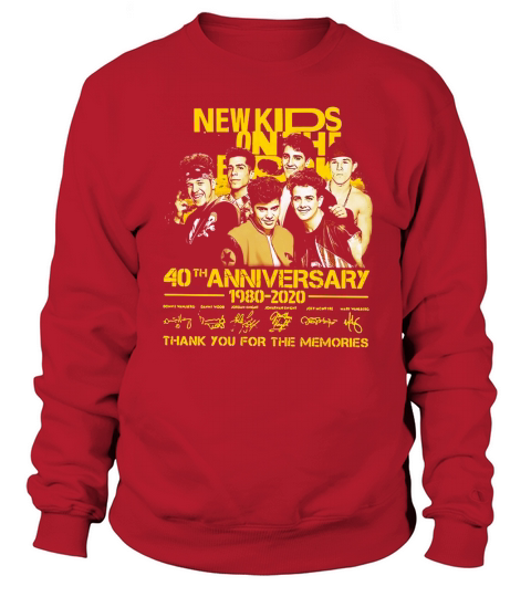 New Kids on the Block 40th anniversary 1980-2020 signatures shirt Sweatshirt Unisex