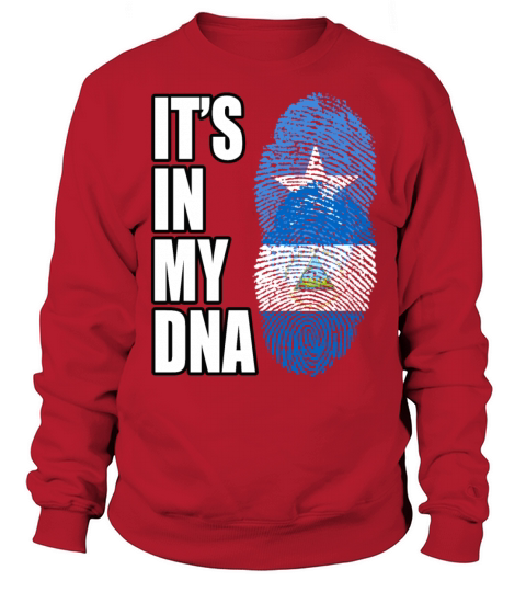 Somali And Nicaraguan Vintage Heritage DNA Flag Sweatshirt Unisex