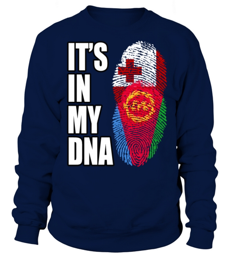 Tongan And Eritrean Mix Heritage DNA Flag Sweatshirt Unisex