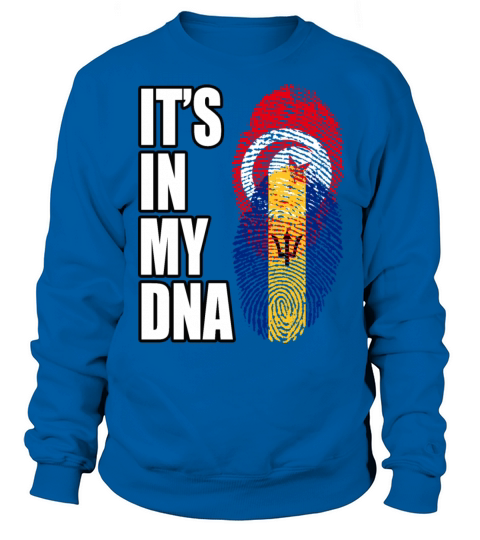Tunisian And Barbadian Mix Heritage DNA Flag Sweatshirt Unisex