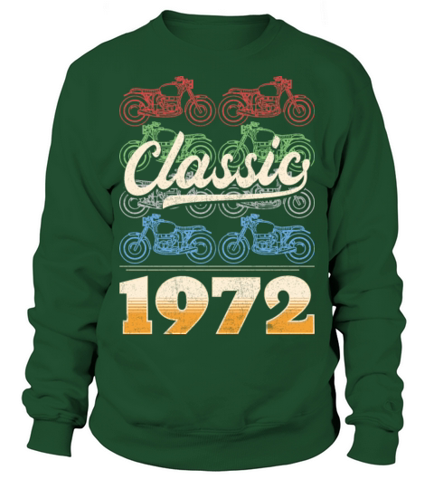 Vintage 1972 Original Parts Motorcycle Rider Sweatshirt Unisex
