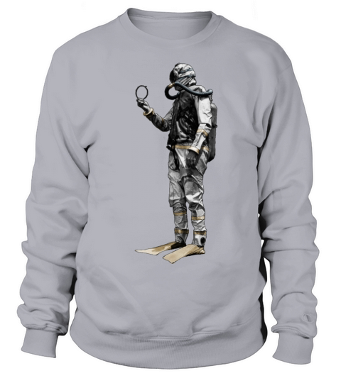 Vintage Scuba Diver with a Double Hose Regulator Sweatshirt Unisex
