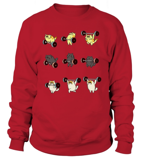 Weight lifting cats - Ladies Flowy Tank Sweatshirt Unisex