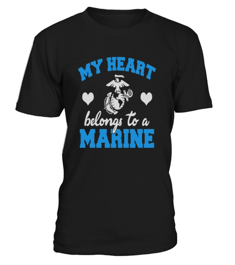 my heart belongs to a marine marine T-Shirt Unisex