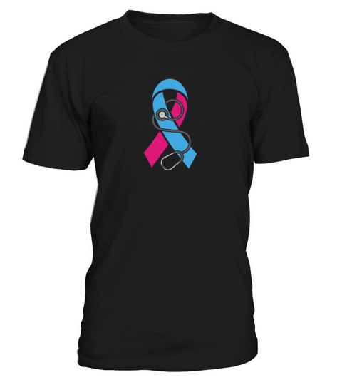 Stethoscope-Pregnancy Infant Loss Awareness Ribbon T-Shirt Unisex