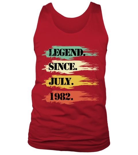 Birthday design Legendary since July 1982 Retro Tank Top Unisex