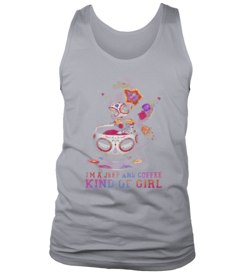 Butterfly Girl Im a Jeep and Coffee kind of girl shirt - Ladies Flowy Tank Tank Top Unisex