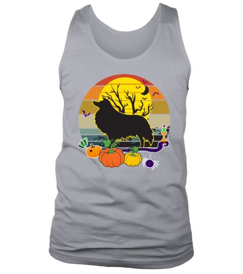 Collie Dog And Moon Halloween Tank Top Unisex