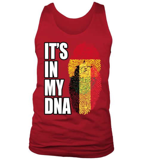 Ghanaian And Belgian Mix Heritage DNA Flag Tank Top Unisex