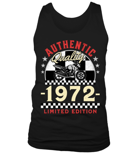 Happy 50th Birthday Biker 50 Years Old Vintage Tank Top Unisex