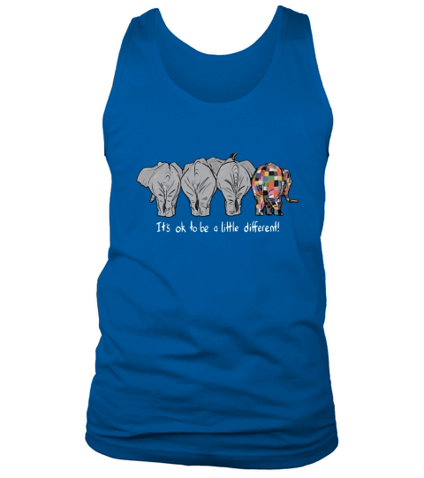 Its ok to be a little different autism elephant shirt Tank Top Unisex