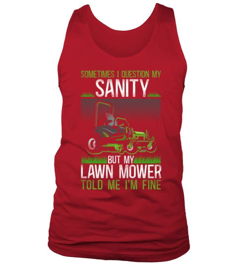 Lawn Mower Mowing Dad Father Tank Top Unisex