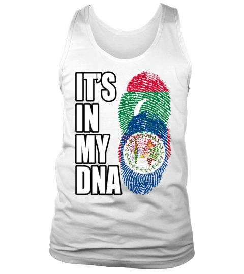Maldivian And Belizean Mix Heritage DNA Flag Tank Top Unisex