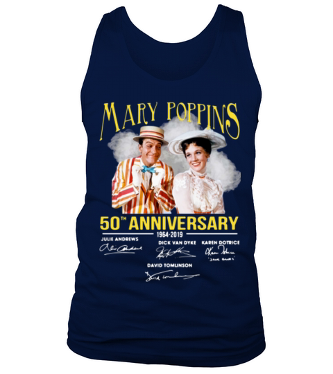 Mary Poppins 50th anniversary 1964-2019 signatures shirt Tank Top Unisex