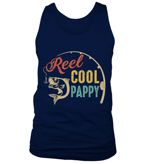 Mens Fathers Day Gifts Shirt Vintage Fishing Reel Cool Pappy T-Shirt Tank Top Unisex