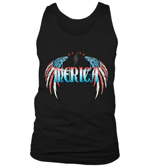Merica Wings Flag Patriotic July 4th Tank Top Unisex
