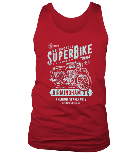 Motorcycle Superbike Retro Vintage Distressed Design Tank Top Unisex