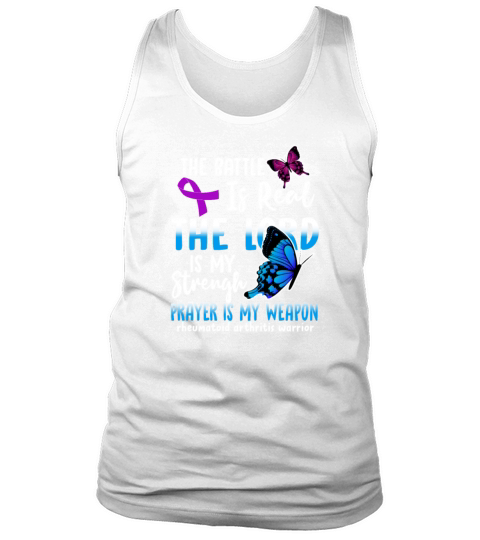 Rheumatoid Arthritis Distressed Quote Warrior Awar Tank Top Unisex