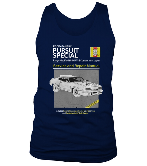 Rockatansky pursuit special service and repair manual Tank Top Unisex