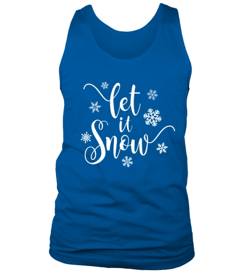 Simple Let it Snow Christmas Calligraphy Tank Top Unisex