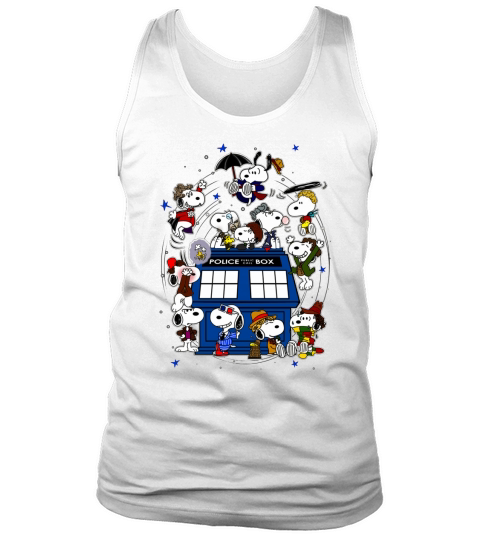 Snoopy of Doctor Police Box Tank Top Unisex