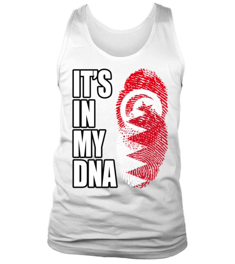 Tunisian And Bahraini Mix Heritage DNA Flag Tank Top Unisex