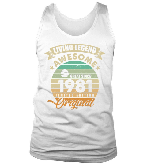 Vintaga 1981 Birthday Tank Top Unisex