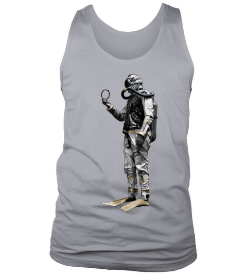 Vintage Scuba Diver with a Double Hose Regulator Tank Top Unisex