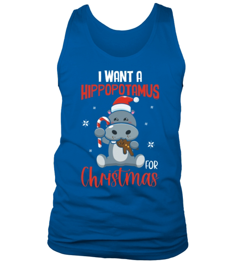 X-Mas Quote - I Want Hippopotamus For Christmas Hi Tank Top Unisex