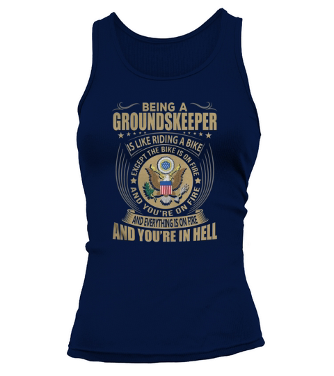Being a Groundskeeper like Riding a Bike Job Title Shirts Tank top Woman