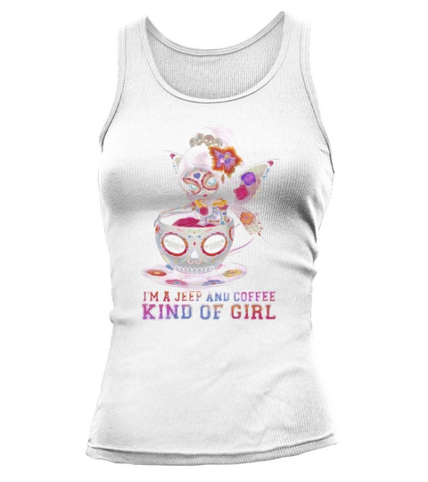Butterfly Girl Im a Jeep and Coffee kind of girl shirt - Ladies Flowy Tank Tank top Woman