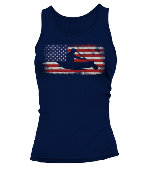Canoe Canoeing Usa American Flag Tank top Woman
