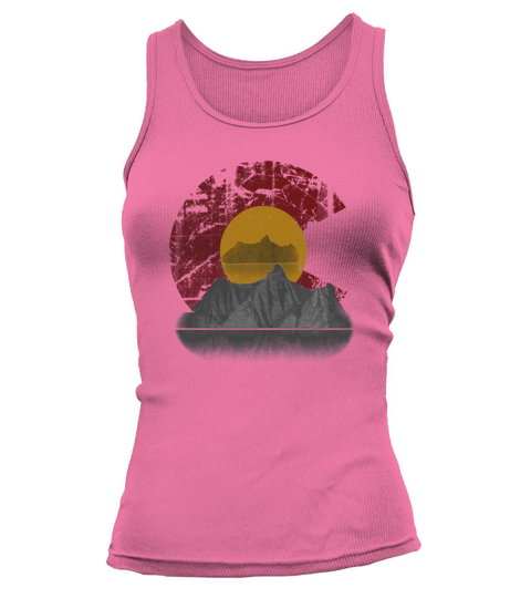 Colorado state flag mountain Tank top Woman