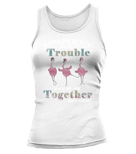 Flamingos apparently were trouble when we are together who knew - Ladies Flowy Tank Tank top Woman